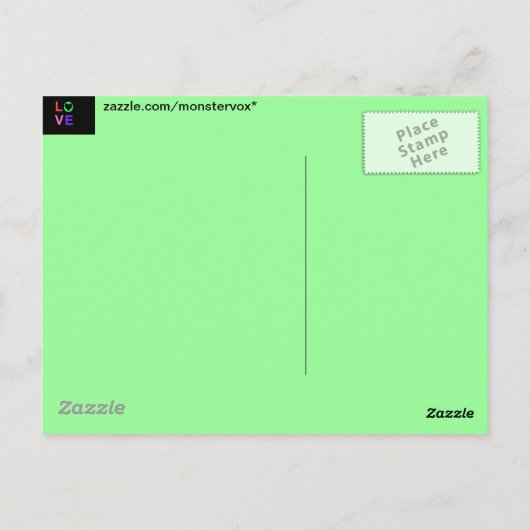 Liebe Postkarte (Rückseite)