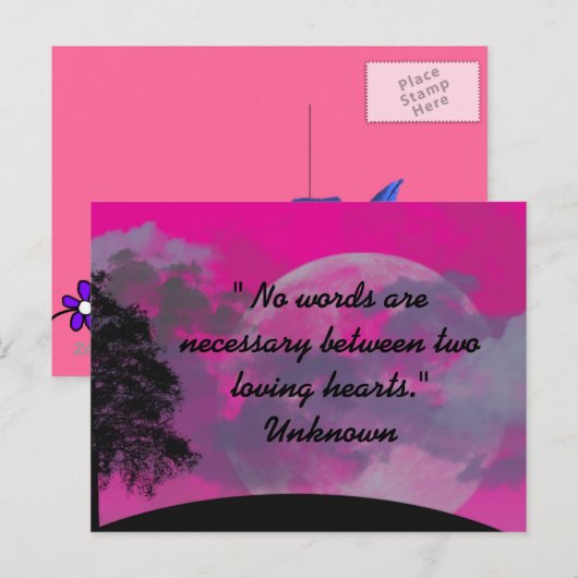 LIEBE POSTKARTE (Vorne/Hinten)