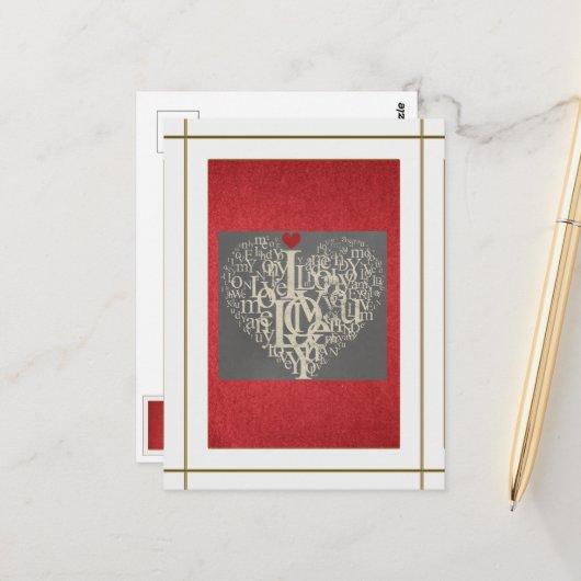 Liebe Postkarte (Vorderseite/Rückseite Beispiel)