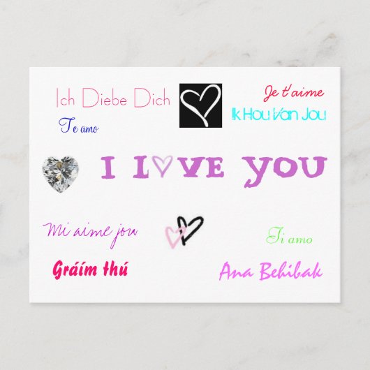 Liebe Postkarte (Vorderseite)