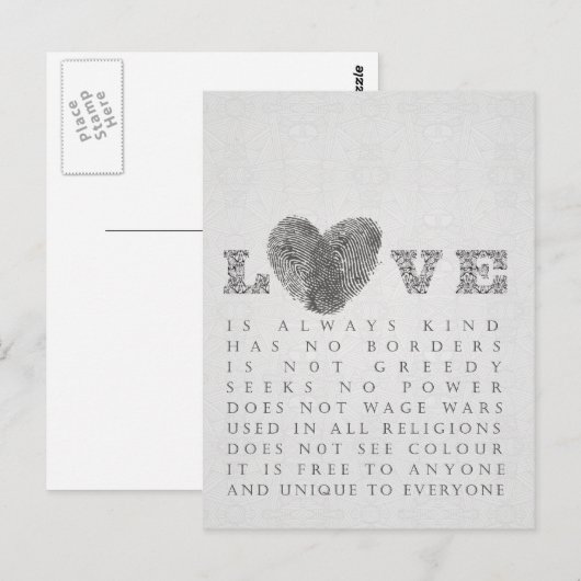 Liebe Postkarte (Vorne/Hinten)