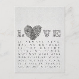 Liebe Postkarte