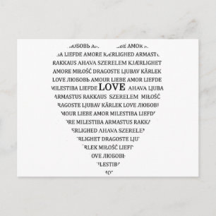 Liebe Postkarte