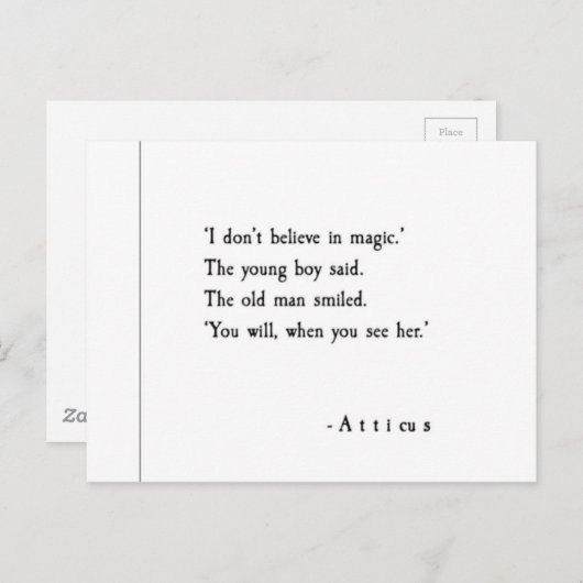 Liebe Postkarte (Vorne/Hinten)