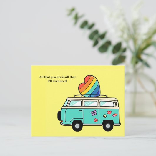 Liebe Postkarte (Stehend Vorderseite)