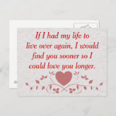 Liebe - Postkarte (Vorne/Hinten)