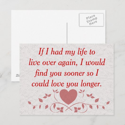 Liebe - Postkarte (Vorne/Hinten)