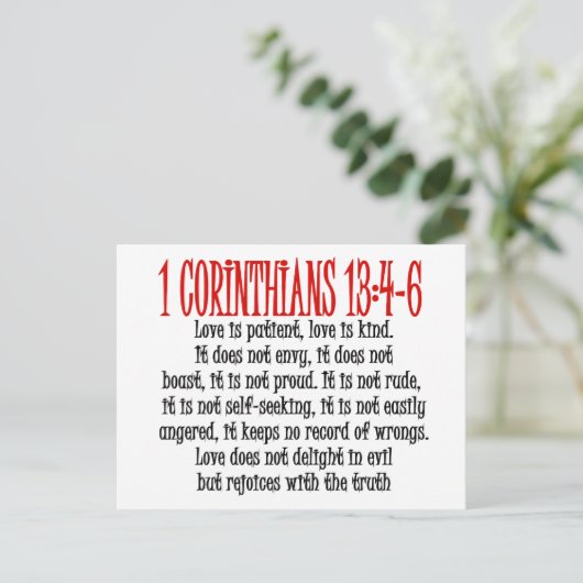 Liebe Postkarte (Stehend Vorderseite)