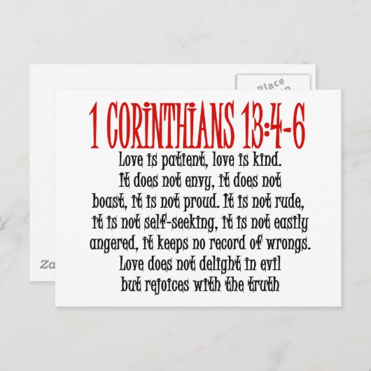 Liebe Postkarte (Vorne/Hinten)