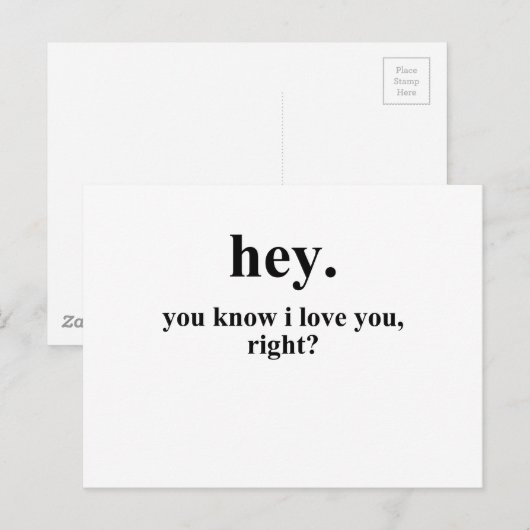 Liebe Postkarte (Vorne/Hinten)