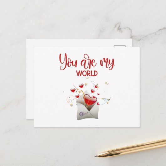 Liebe Postkarte (Vorderseite/Rückseite Beispiel)