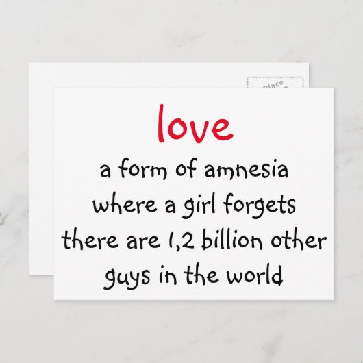 Liebe Postkarte (Vorne/Hinten)