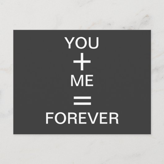 Liebe Postkarte in Schwarzweiß (Vorderseite)