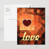 Liebe-Postkarte Postkarte (Vorne/Hinten)