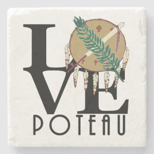 LIEBE Poteau Oklahoma Steinuntersetzer