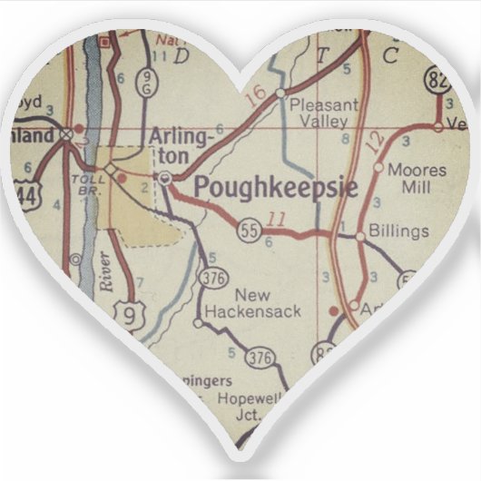 Liebe Poughkeepsie Aufkleber (Vorderseite)