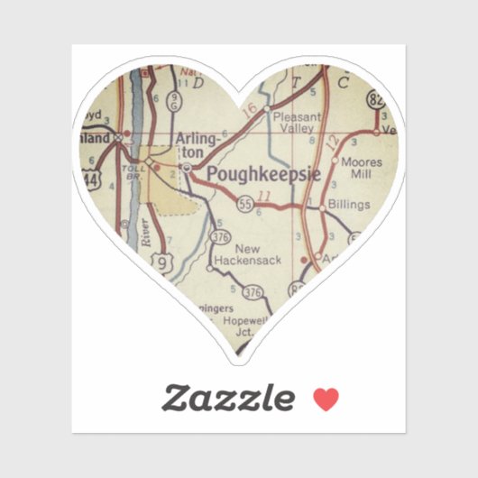 Liebe Poughkeepsie Aufkleber (Blatt)