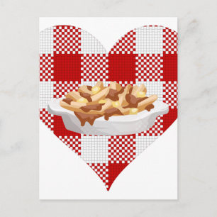 Liebe Poutine Postkarte
