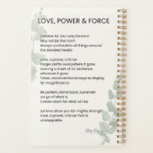 Liebe, Power, Kraft Gedichte Planer (Rückseite)