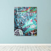 Liebe Prag Mauer Graffiti Street Art, urbanes real Leinwanddruck (Insitu (Holzboden))