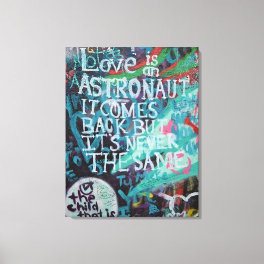 Liebe Prag Mauer Graffiti Street Art, urbanes real Leinwanddruck (Vorderseite)