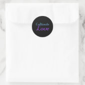 Liebe Prävention fördern Runder Aufkleber (Tasche)