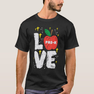 Liebe Pre K Apple Niedlich erster Tag der Prek Sch T-Shirt