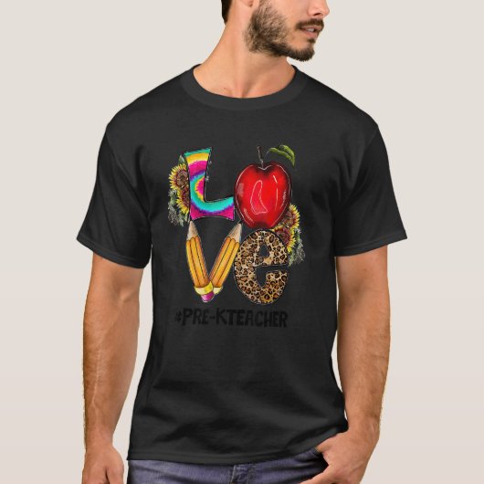 Liebe Pre-K-Lehrer T-Shirt (Vorderseite)