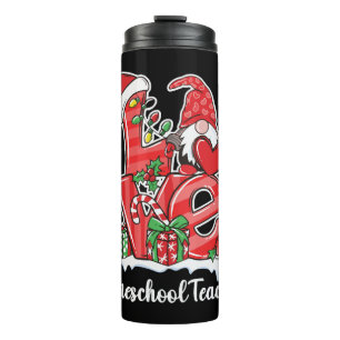 Liebe Preschool Lehrer Gnome Weihnachts Pajamas Thermosbecher