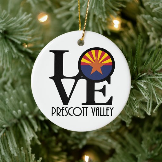 LIEBE Prescott Tal Arizona Keramik Ornament (Baum)