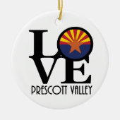 LIEBE Prescott Tal Arizona Keramik Ornament (Vorne)