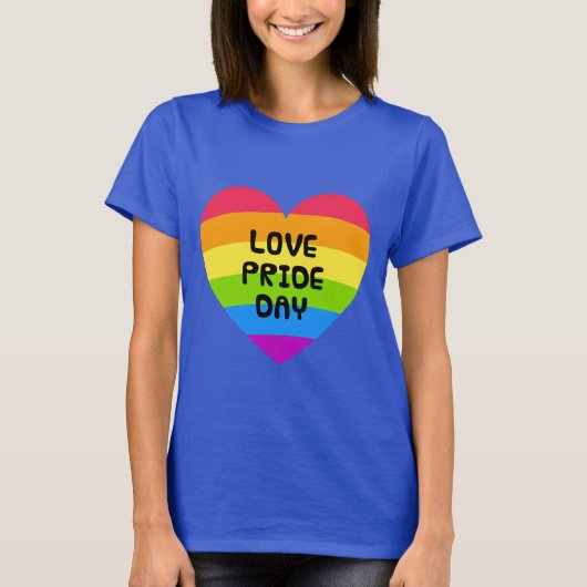 Liebe Pride Day Blue T-Shirt (Vorderseite)