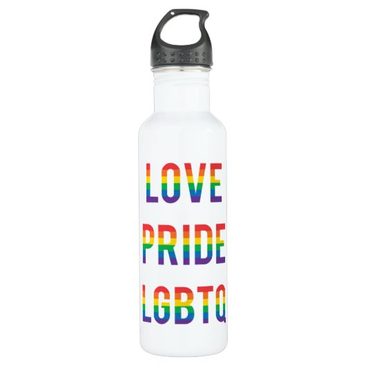 Liebe Pride LGBTQ Edelstahlflasche (Vorderseite)