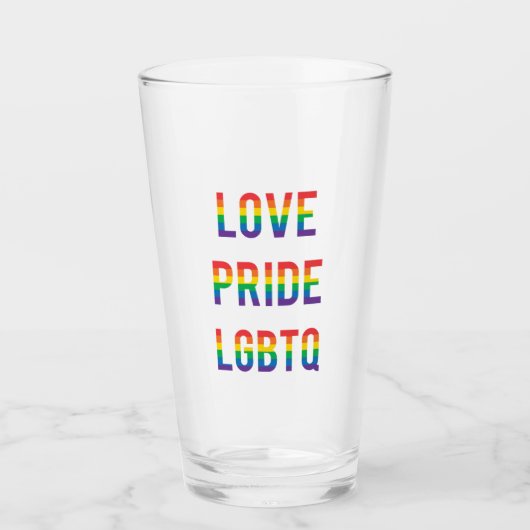 Liebe Pride LGBTQ Glas (Vorderseite)