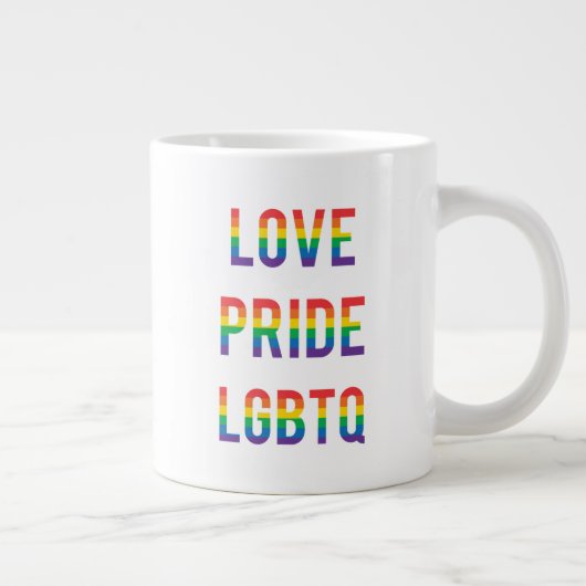 Liebe Pride LGBTQ Jumbo-Tasse (Rechts)