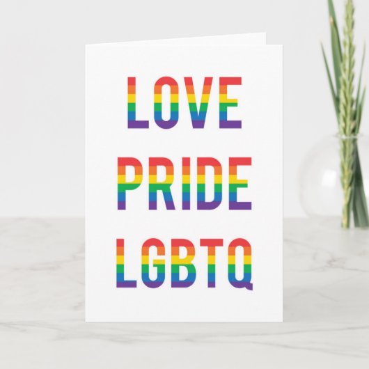 Liebe Pride LGBTQ Karte (Vorderseite)