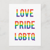 Liebe Pride LGBTQ Postkarte (Vorderseite)