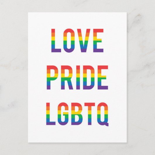 Liebe Pride LGBTQ Postkarte (Vorderseite)