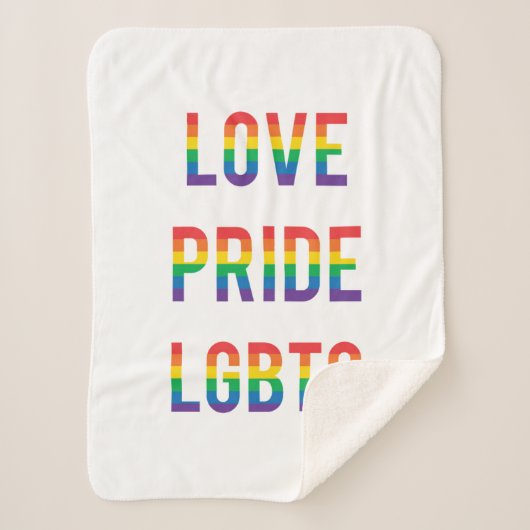 Liebe Pride LGBTQ Sherpadecke (Vorderseite)