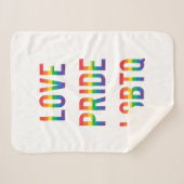 Liebe Pride LGBTQ Sherpadecke (Vorderseite (Horizontal))