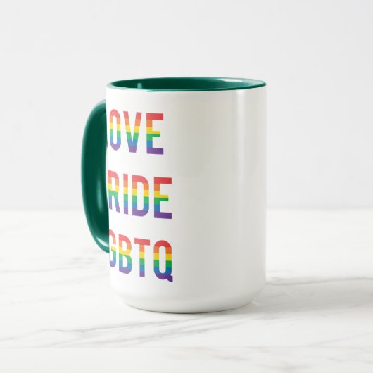 Liebe Pride LGBTQ Tasse (Vorderseite Links)
