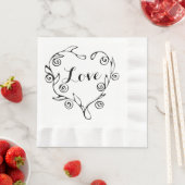 Liebe Print Design Serviette (Beispiel)