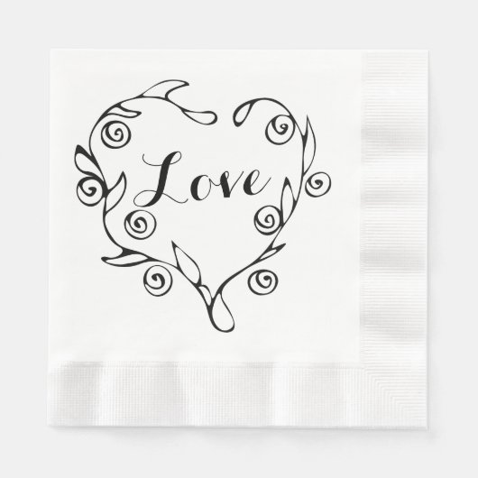 Liebe Print Design Serviette (Vorderseite)