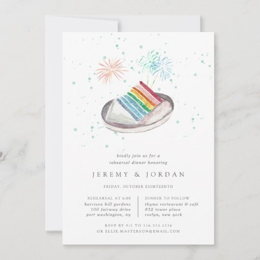 Liebe | Probe - Abendessen Einladung (Vorderseite)