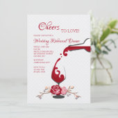 Liebe Probe Abendessen Party Einladung (Stehend Vorderseite)