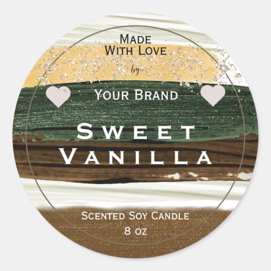 Liebe-Produktverpackungsschild Runder Aufkleber (Vorderseite)