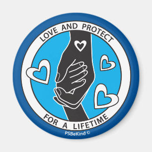 Liebe & Protect_2.5" Round-Magnet Magnet