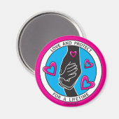 Liebe & Protect Symbol Pink 1_2.25"_ Magnet (Vorderseite/Rückseite)