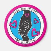 Liebe & Protect Symbol Pink 1_2.25"_ Magnet (Vorne)