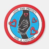 Liebe & Protect Symbol Red 1_2.25"_ Magnet (Vorne)